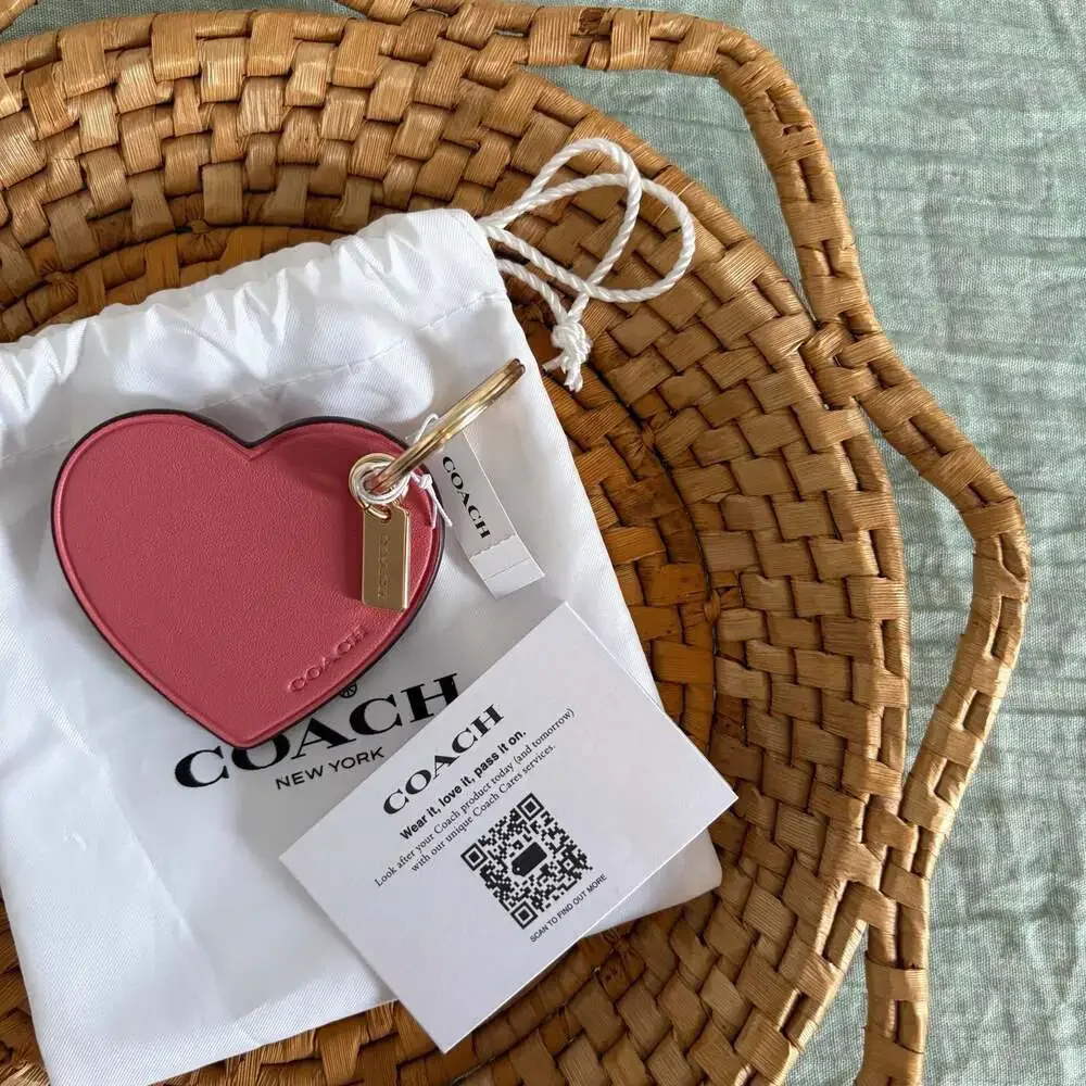 Coach Heart Bag Charm Key Ring CF155 IMRRJ